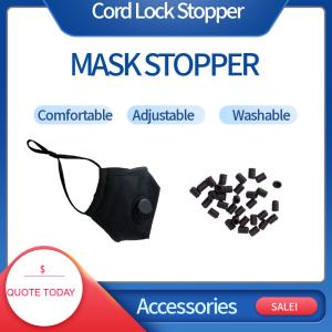 Wholesale Plastic Face Mask Stopper , Cord Lock Stoppers In Black Color Eco-Friendly from china suppliers