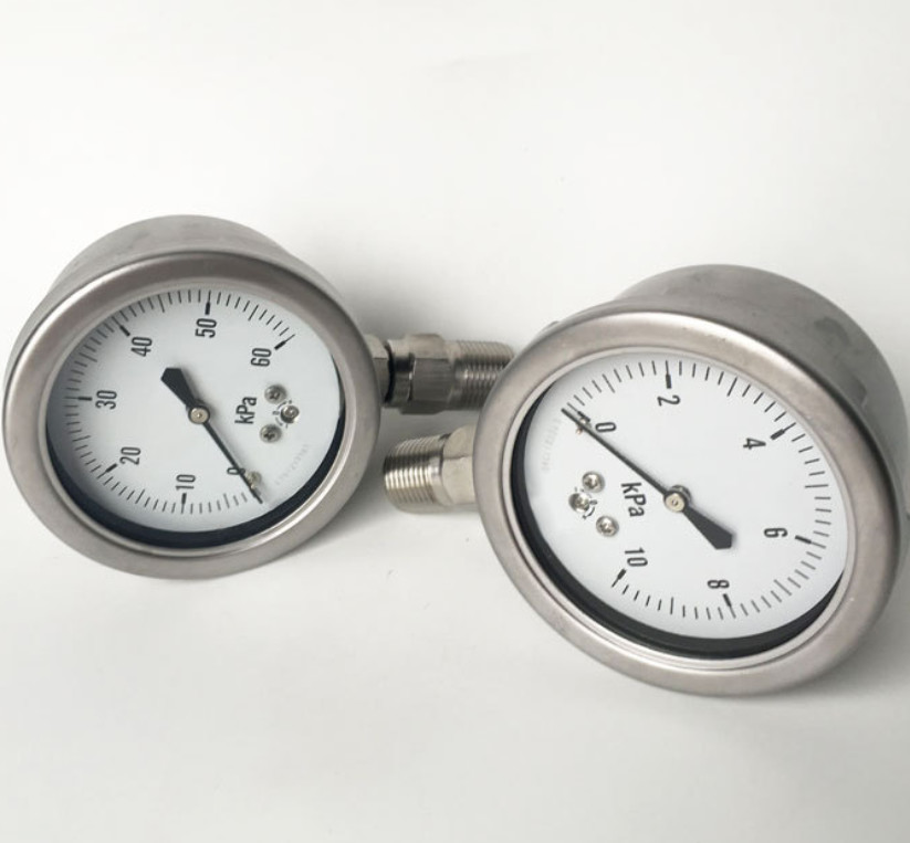 PTFE Protected Stainless Steel Pressure Gauge 316L Chamber Steel Diaphragm