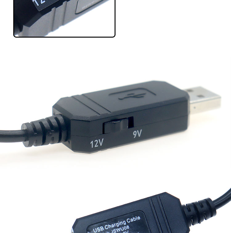 High Quality USB 5v to 9v 12v Step up DC Power Cord Booster Cable for Router