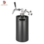 Stainless Steel 304 Ball Lock Mini Keg , 5L Mini Draft Beer Keg Dispenser