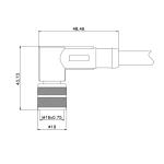 Female Molding M16 Circular Connector Straight Orientation IEC 61076-2-105