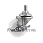 White Light Duty Castors 44lbs Furniture Wheel Casters With Locks