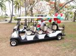 Environmental Park 8 Person Golf Cart Sightseeing Bus With Led Front Lights