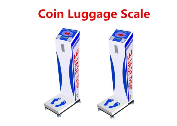 Coin Operated Weight Measurement Machine / Airport Luggage Scale With 500kg Load