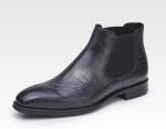 Formal Casual Mens Ankle Boots Round Toe Leather Mens Lace Up Zipper Boots