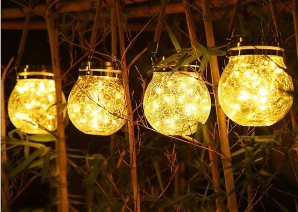 Quality 2V Solar Ball Glass Garden Tree Decorative Night Lights IP65 Waterproof for sale