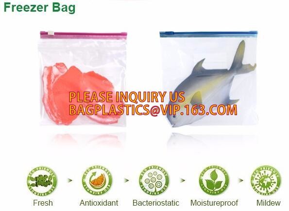 pouch inequilateral double track press lock watertight zipper, food storage double zipper bag, Quart Waterproof double c