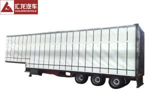 Wholesale Easy Operation Curtainsider Semi Trailer , Curtain Van Trailer Double Side Channel from china suppliers