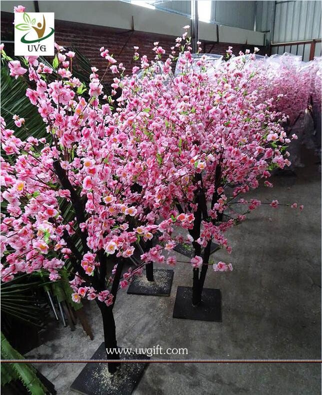 UVG Dongguang manufactory make pink landscape artificial peach blossom trees for emporium decoration CHR152