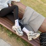 Suede PU Womens Sports Running Shoes Polyurethane Rubber Sole Old Daddy Shoes