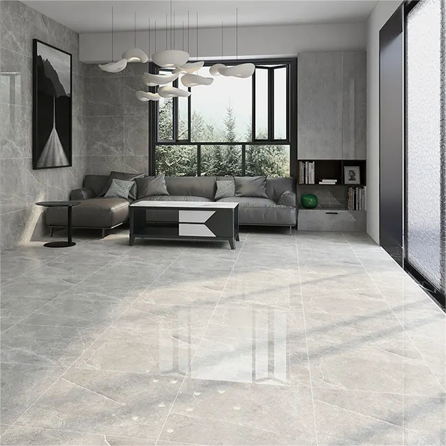 Anti Fouling Full Body Polished Glazed Porcelain Flooring Wall Tiles For Living Room