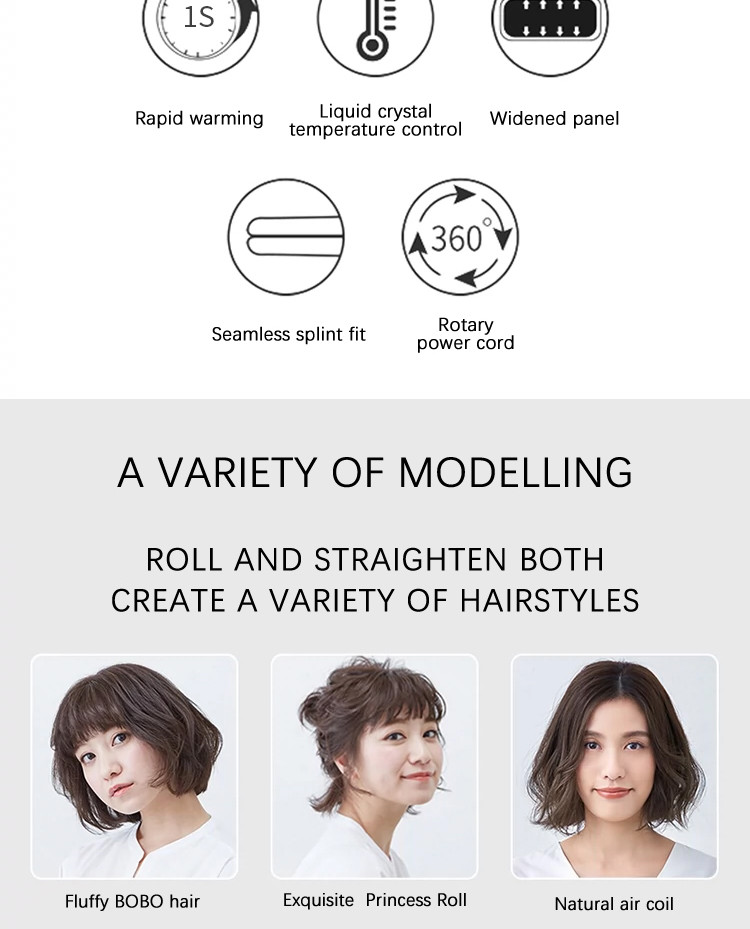 Manual Adjustment Ceramic Hair Straightening Iron Intelligent Type Other Intelligence