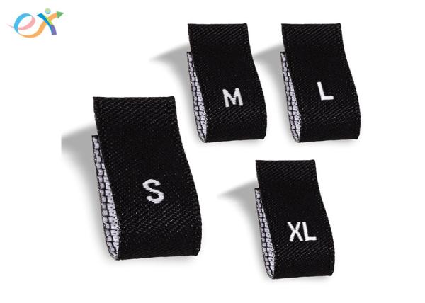 Size Woven Ribbon Tag Fabric Embroidered Labels Sewing Sew Garment White On