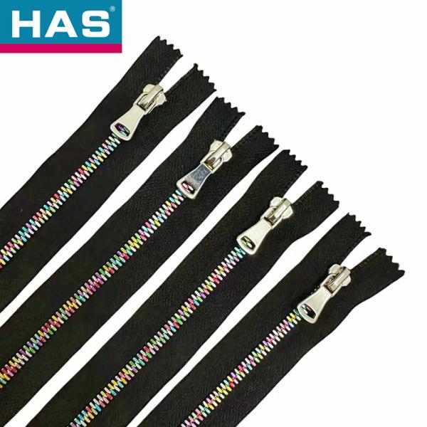 Colorful Gradient Metal Y - Teeth Closed End Zippers For Clothing Luggage