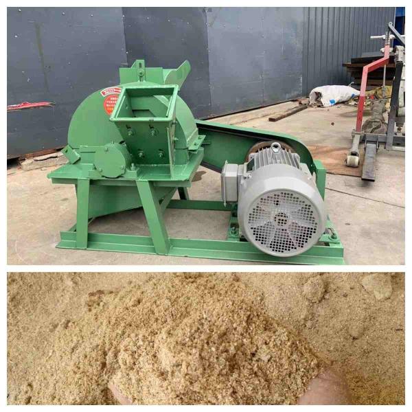 500kg/H 11kw Log Wood Sawdust Machine Ginder Shedder Small Crusher For Wood