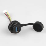 IP68 Waterproof Industrial Lan Cable Assembly XH 2.5 To USB 3.0 Female Connector