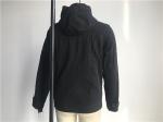 Male Military Cotton Woven Fabric Jacket Black Color With Hood TW58969