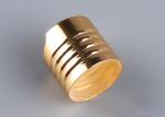 Ribbed Aluminum Cosmetic Bottle Caps Gold Silver Disk Top Cap