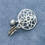 Feather Dangle Belly Button Piercings Jewelry Surgical Grade Stainless Steel