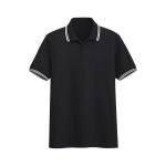 Black Sky Blue Men's POLO Shirt Lapel Slim Summer 65% Cotton T Shirts
