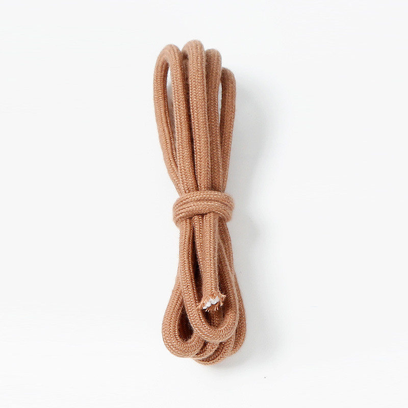 Blue Brown 6mm Braided Cotton Rope For Garment Drawstring