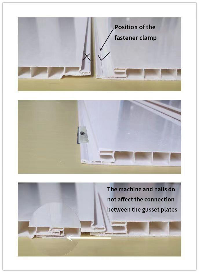 Contemporary Design PVC Plastic Ceiling Buckle Plate For Rural Ceiling Installation