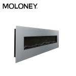 1280mm Wall Mount Electric Fireplace White painted Tempered glass Two heating
