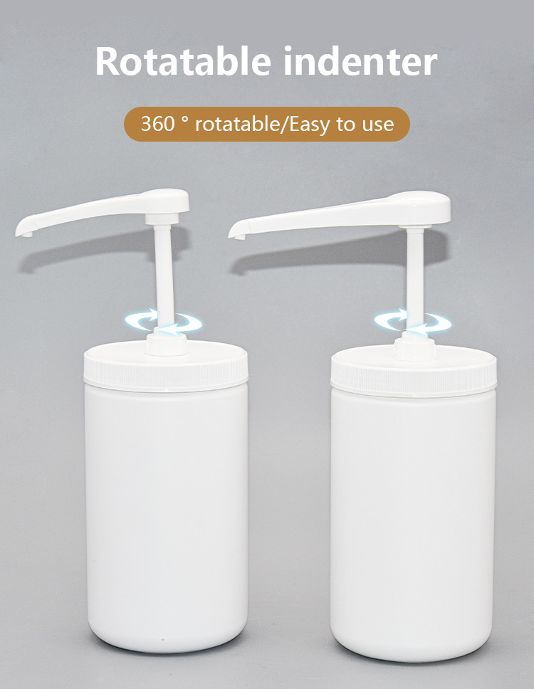 960ml Plastic Round Container Syrup Dispenser Pump With 5ml 8ml 10ml Dosage