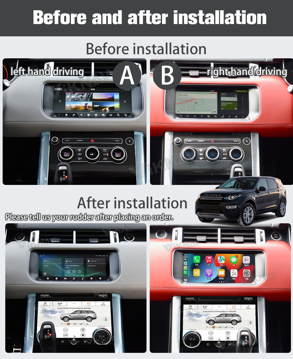 Range Rover Sport L494 Wireless Carplay Android Head Unit And AC Control Screen