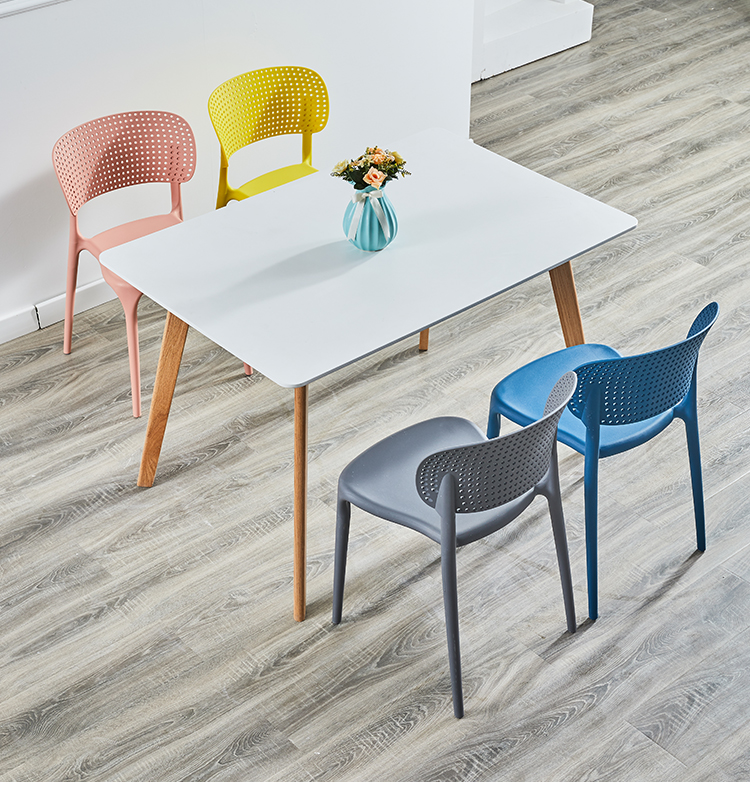 Lawn Stackable Plastic Garden Chairs And Table Colorful Moon Seat Dining Stool