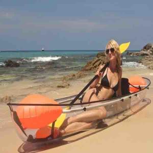 Wholesale Transparent Vacuum Forming Boat , Double Seats Portable Canoe Stable Performance from china suppliers