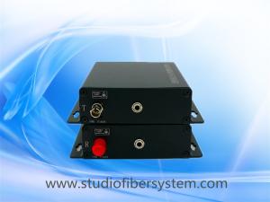 Wholesale fiber optic stereo audio to 3.5mm converter for 1 ch 3.5mm broadcast stereo audio over fiber extenders to 10~120KM from china suppliers