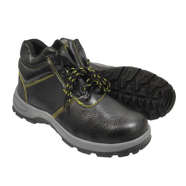 Black Anti Smashing Anti Piercing Steel Toe Protection Safety Shoes For Industry