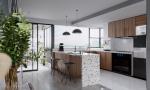 Solid Wood Kitchen Furniture Modular Kitchen Cupboard Cabinet Customized