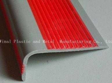 Anti-slip stair strip,plastic PVC-AL extrusion parts.size and color can be