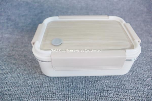 Modern style 2 compartment stainless steel lunch box rectangular metal stainless