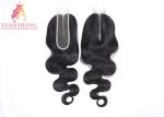 Real Virgin Body Wave Kim Closure Hair, Black Hair 2*6 Transparent Lace Closure