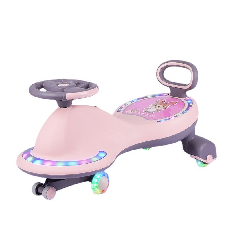 Kids Ride On Scooter Car Bike Toys with Music Lights and PU Silent Wheels