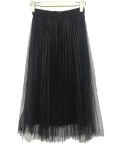 Wholesale Soft Womens Fashion Skirts Mesh Fabric Long Skirts Black Color S - XXL Size from china suppliers