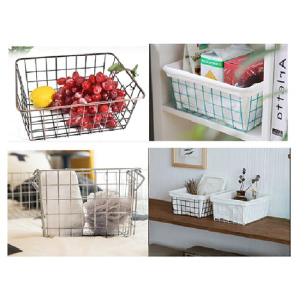 Family Fixed Style Size Wire Mesh Storage Baskets Of Stainless Steel