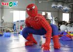 Blow Up Cartoon Characters Super Hero 2.5m Red Inflatable Spiderman For Ceremony