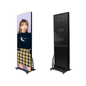 Wholesale Universal Wheel Acrylic Cover P3 Ultra Thin Digital Advertising Led Poster from china suppliers