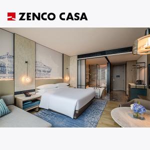 Wholesale Hotel Bedroom Furniture Set Includes Solid Wood King Bed And Modern Minibar from china suppliers