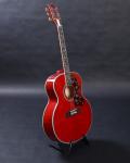 Customized acoustic guitar, 43 inch Jumbo guitar, Quilt Vine Viper red, Guitarra