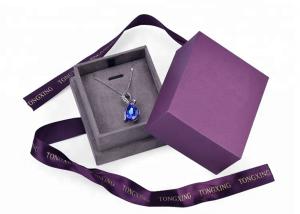 Wholesale Purple Velvet Cardboard Jewelry Box With Necklace Hanger Window Paper Lid Luxury from china suppliers