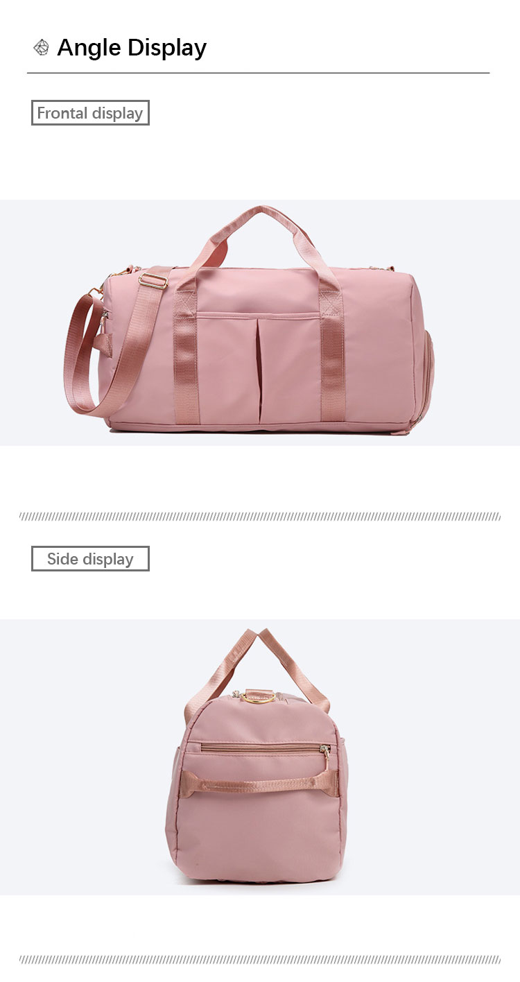 Multiple Color Nylon Travel Bag With Handle Dry And Wet Separation