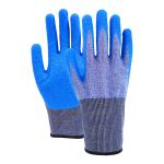 Washable Blue Latex Safety Gloves Heavy Duty Grip Latex Gloves