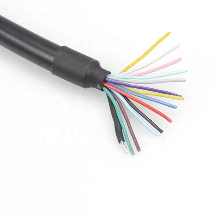 Custom 1M 2M Shield 13 PIN Din Connector to Open Wire Pigtail Cable