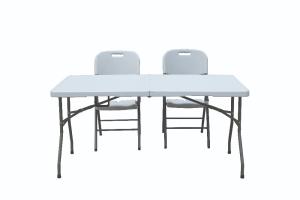 Wholesale White Blow Moulded Portable Plastic Folding Table Chair Outdoor Stable 8ft 240cm from china suppliers