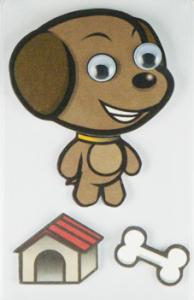 Wholesale Grey Funny Wild Animal Stickers , Cute Dog Stickers For Car Windows Non Toxic from china suppliers
